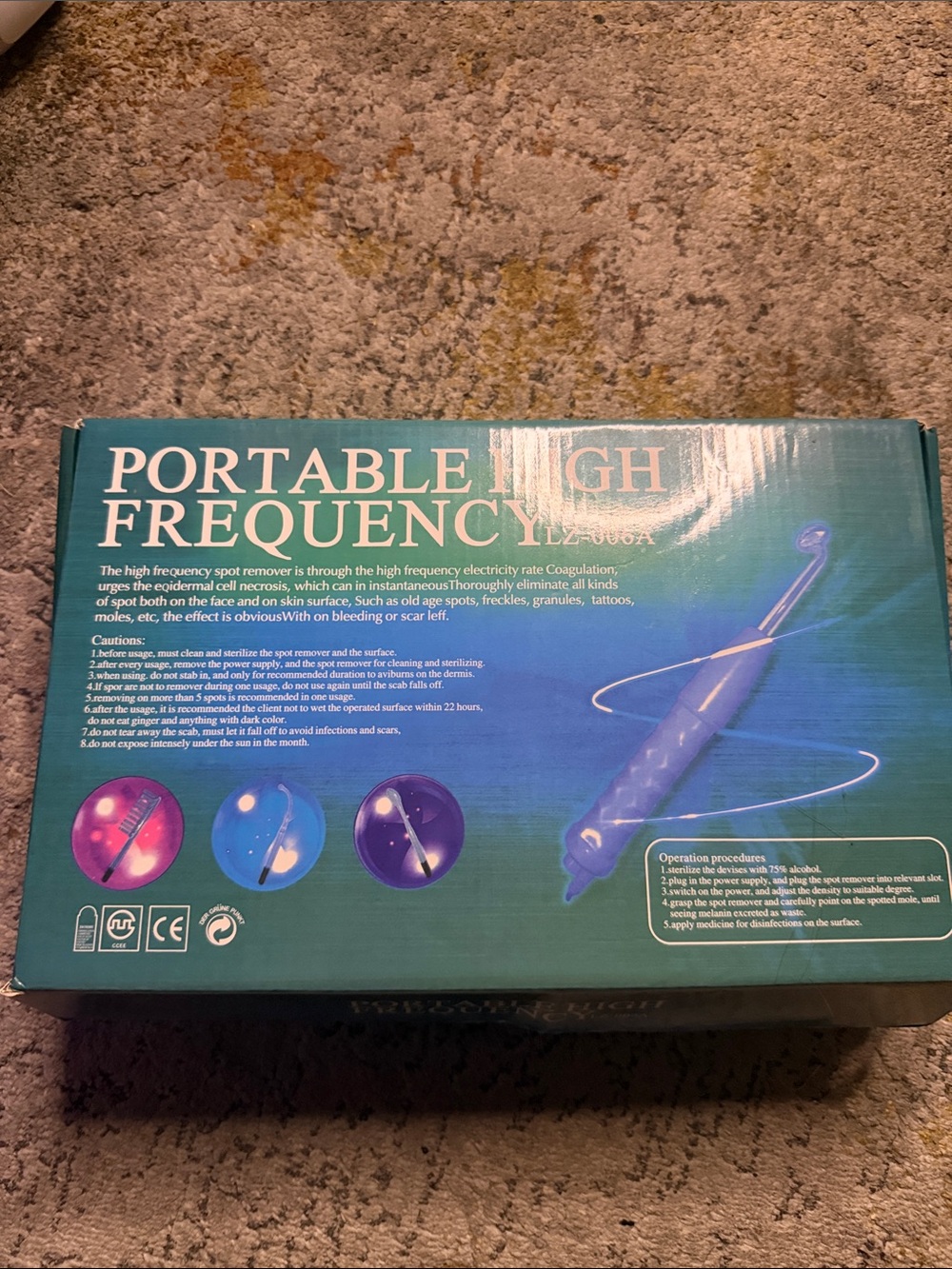Portable High Frequency Spot Remover - Teal Package